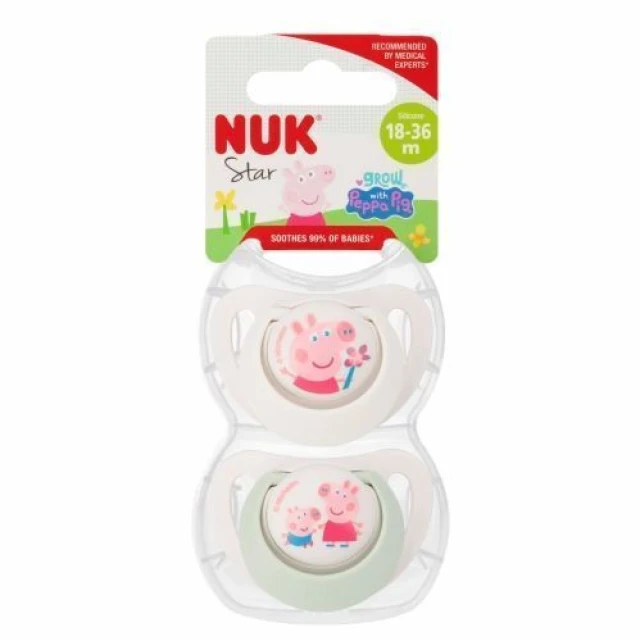 Nuk Πιπίλες Σιλικόνης Peppa για 18-36 μηνών 2τμχ