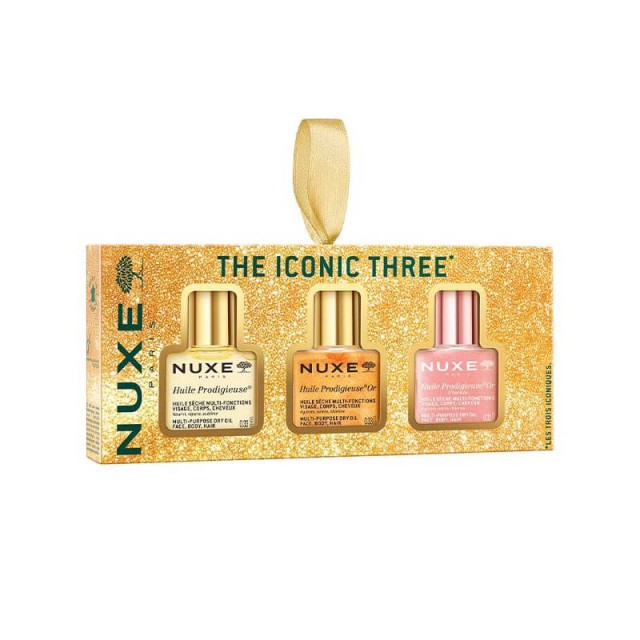 Nuxe Promo Xmas 3 Mini Huile Prodigieuse Huile Prodigieuse για Ενυδάτωση 10ml & Huile Prodigieuse Or 10ml & Huile Prodigieuse Or Florale 10ml