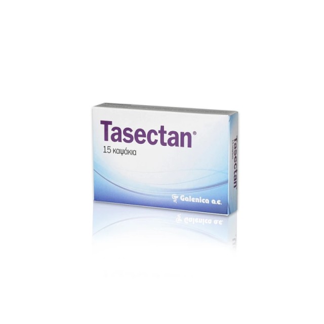 Tasectan 500mg - Αντιμετωπίζει τη διάρροια & Αποκαθιστά τη φυσιολογική λειτουργία του εντέρου 15 κάψουλες