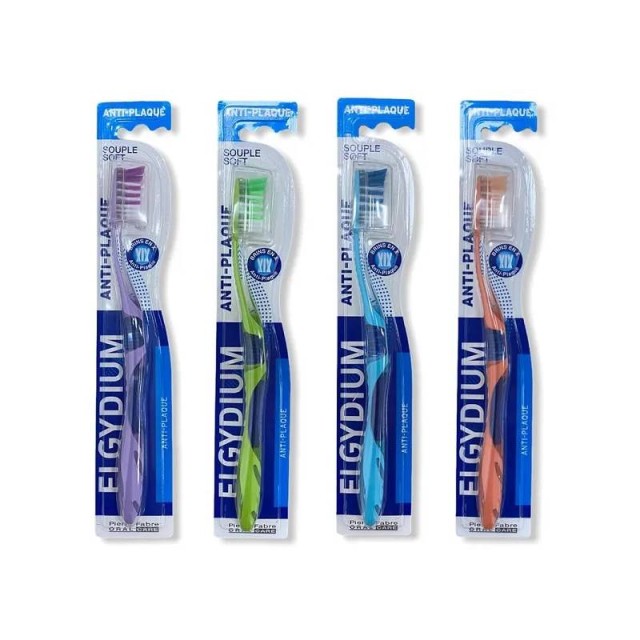 Elgydium Anti-plaque Soft Μαλακή Οδοντόβουρτσα Ενηλικών κατά της Οδοντικής Πλάκας, 1τεμ