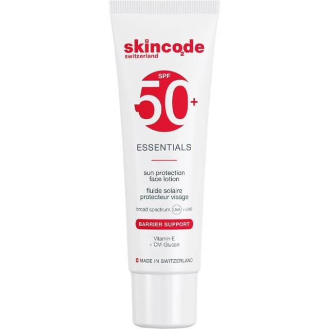 Skincode Essentials Sun Protection Face Lotion Spf50+ Αντηλιακό Γαλάκτωμα Προσώπου, 100ml