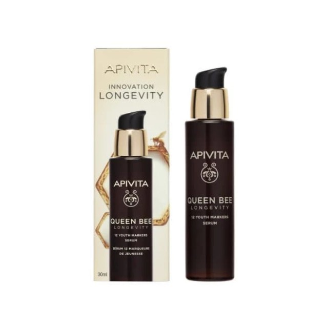 Apivita Queen Bee Longevity 12 Youth Markers Serum Αντιρυτιδικός Ορός για Δράση σε 12 Δείκτες Νεότητας 30ml