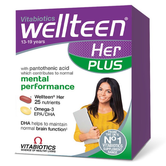 Vitabiotics Wellteen Her Plus 28 δισκία και 28 μαλακές κάψουλες