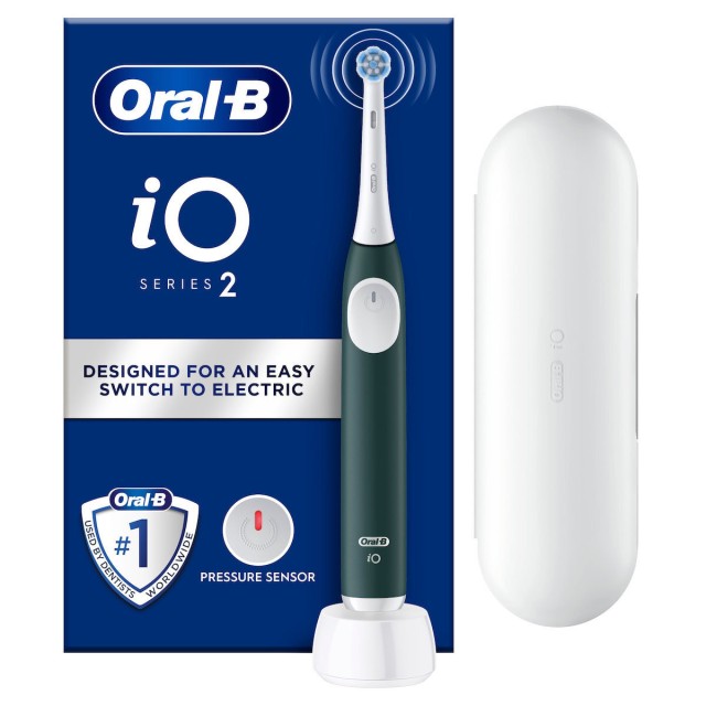 Oral-B iO Series 2 Ηλεκτρική Οδοντόβουρτσα, Πράσινο Χρώμα 1τεμ.γ