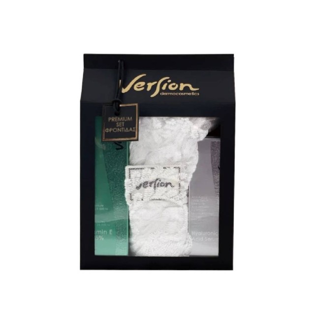 Version Promo Pack Anti-Age Cream Vtiamin E 25% Αντιγηραντική Κρέμα Προσώπου Νυκτός 50ml & Hyaluronic Acid Serum Αντιγηραντικός Ορός Προσώπου 30ml & Δώρο Παρεό