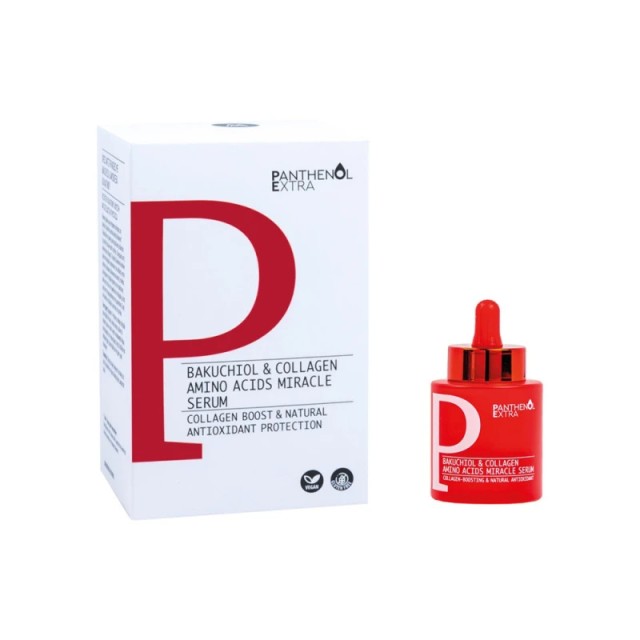 Panthenol Extra Bakuchiol & Collagen Amino Acids Miracle Serum Πλούσιος Κρεμώδης Ορός Αντιγήρανσης και Θρέψης 30ml