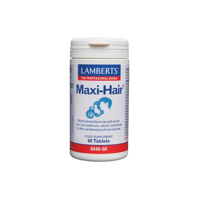Lamberts Maxi-Hair Μικροθρεπτικά Συστατικά για Υγιή Μαλλιά 60 ταμπλέτες