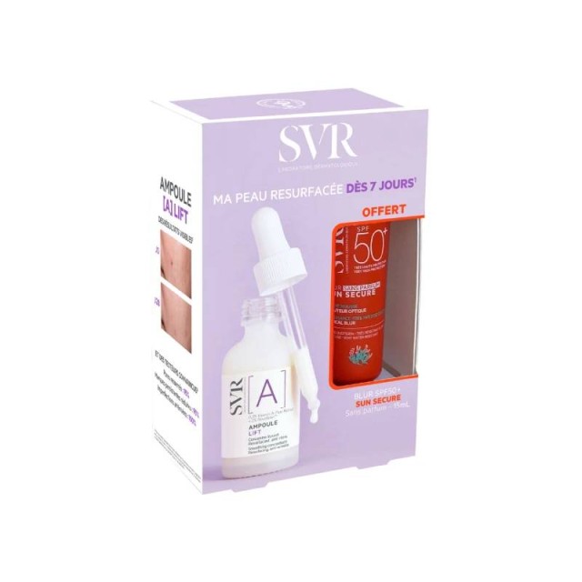 SVR Laboratoire Promo Pack AMPOULE [A] Lift Αντιγηραντικό Serum Προσώπου με Ρετινόλη 30ml & Sun Secure Blur Αντιηλιακό Προσώπου 15ml